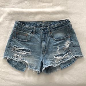 American eagle hi-rise festival jean shorts